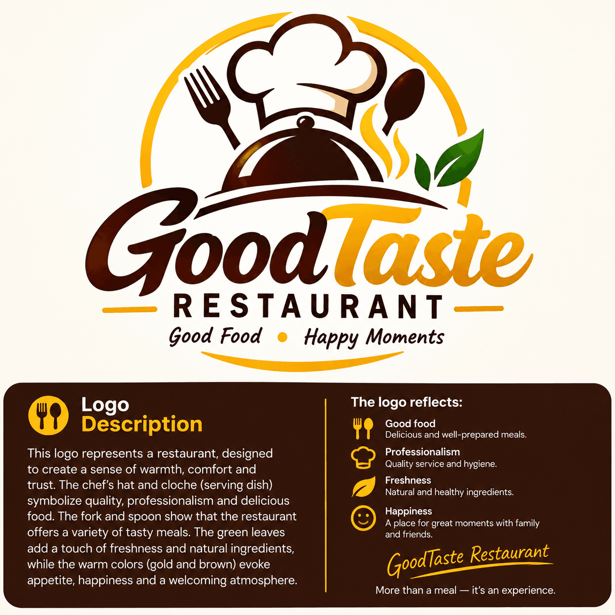 Logo for a restaurant shop